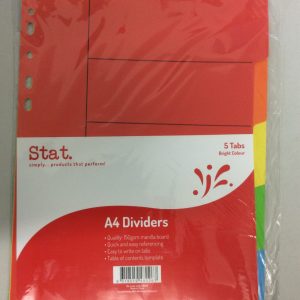 Manila dividers 5 tab A4 ( recommendation 3)